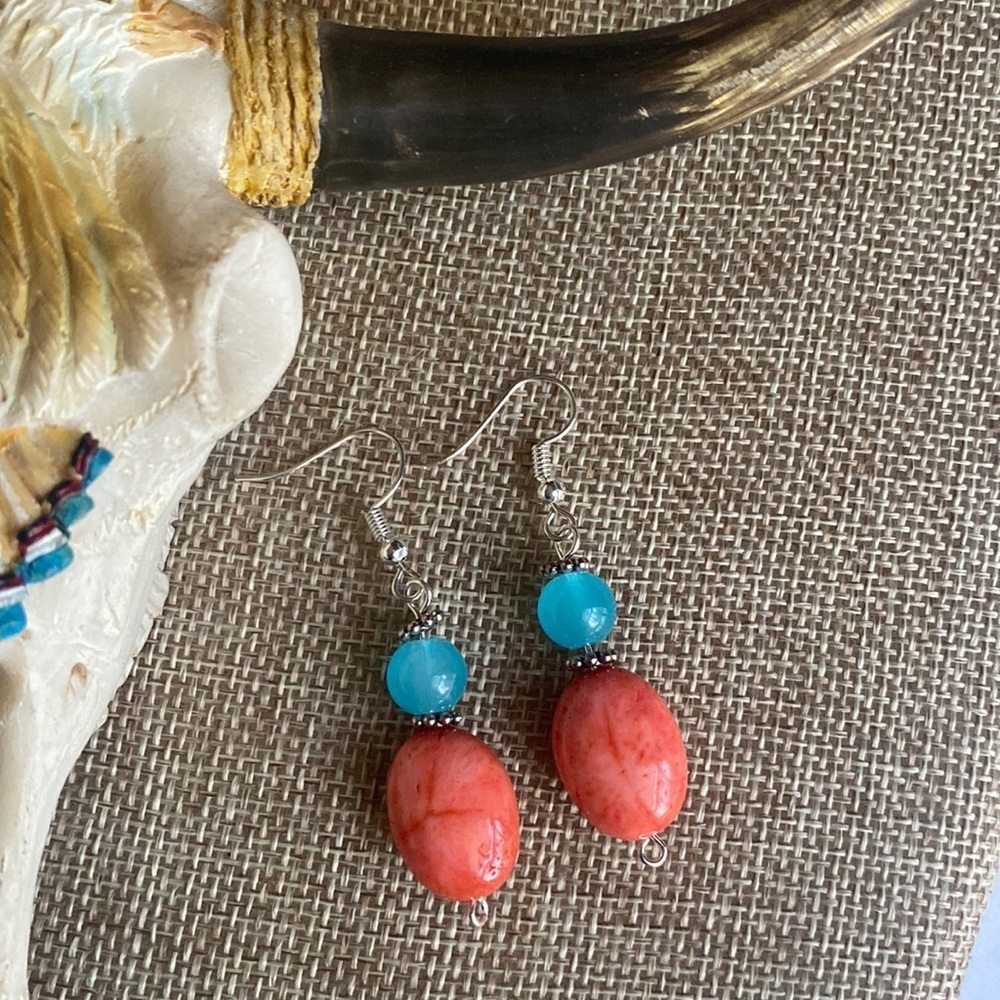 Southwestern Beaded Earrings - Handmade by Me